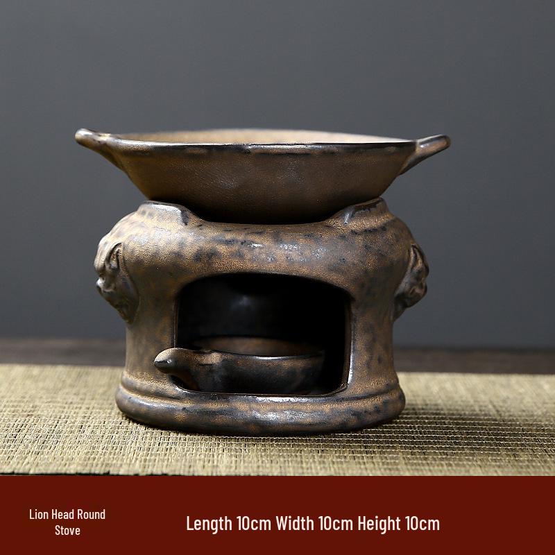 Ceramic Essential Oil & Incense Burner with Tea Roaster - Creative Indoor Candle Ornament