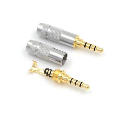 1PC 3.5mm Stereo 4 Pole Headphone Jack Audio Solders - 4 Pole 3.5mm Stereo Headphone Male Plug Jack Audio Solders Connector