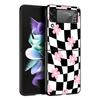 Schachbrett kariertes Schachbrett Hülle Für Samsung Galaxy Z Flip3 Flip4 Flip5 Hülle Schale Für Z Flip 3 4 5 6 7 Harte Faltabdeckung
