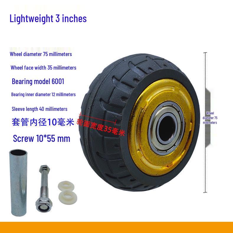 Silent Swivel Rubber Casters for Light To Heavy Duty: 3-8 Inch