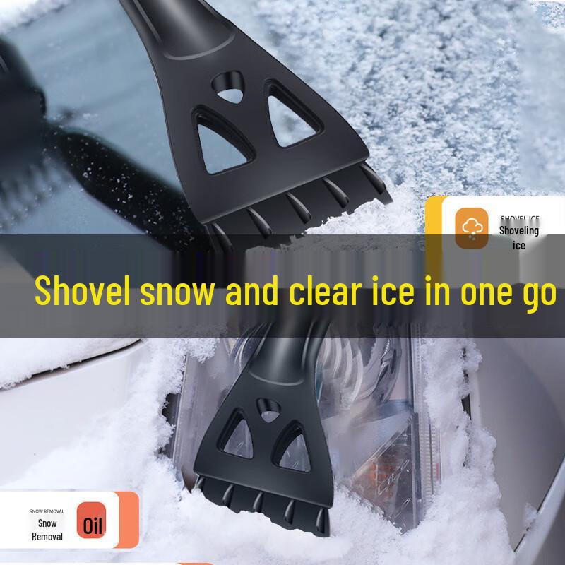 WEZHO 3-in-1 Telescopic Car Snow Shovel with Ice Scraper & Brush