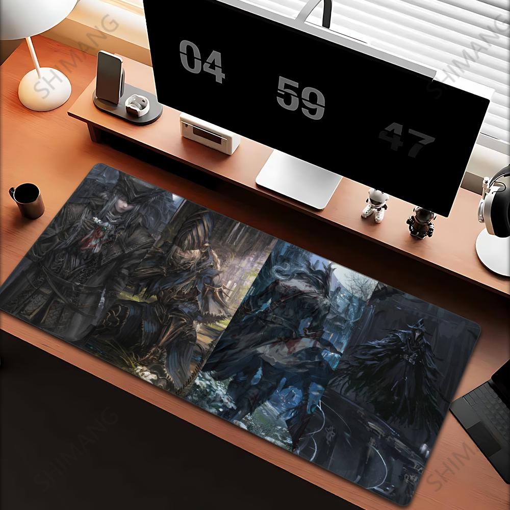 Spiel Bloodborne Großes PC-Mauspad Gamer XXL Desktop-Dekoration Computer Großes Gaming-Mauspad xmm Tisch Schreibtischmatte Teppich