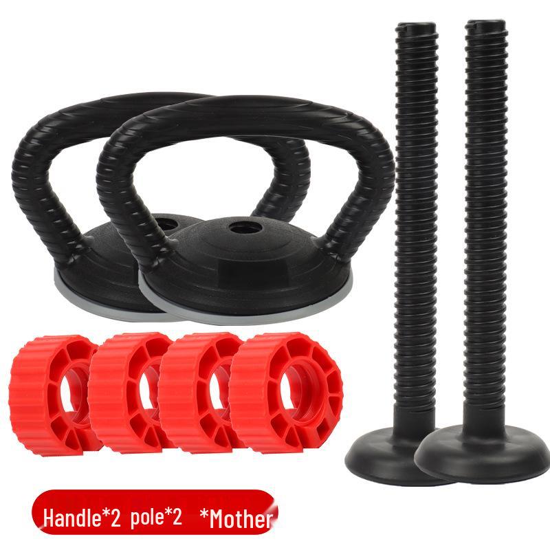 Portable Fitness Accessories: Handle for Dumbbell, Barbell, Kettlebell Swing, Hip Raise, Prone Support