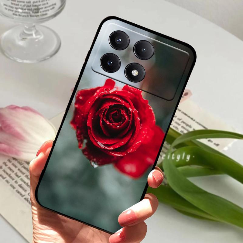 For POCO X6 Pro 5G Case POCOX6 Shockproof Soft TPU Silicone Phone Cover For Xiaomi POCO X6 Pro 5G Capa Cartoon Matte Bumper