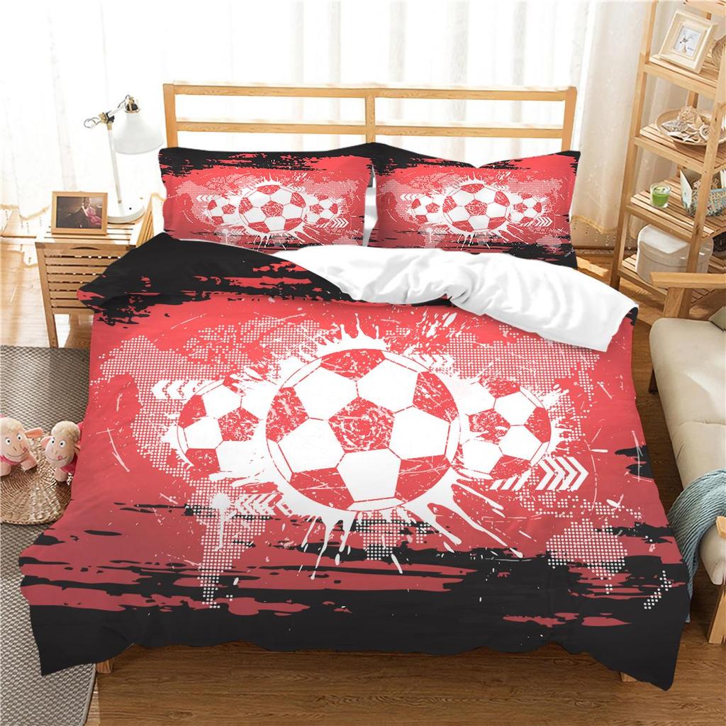 Football Duvet Cover Set Sport Home Bedclothes Queen King Size Bedding 3D Quilt Cover Boy Girl Highly Bedding Sets