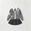 Girls' Autumn Rabbit Police Officer JK Uniform Set - Includes Woolen Pleated Skirt