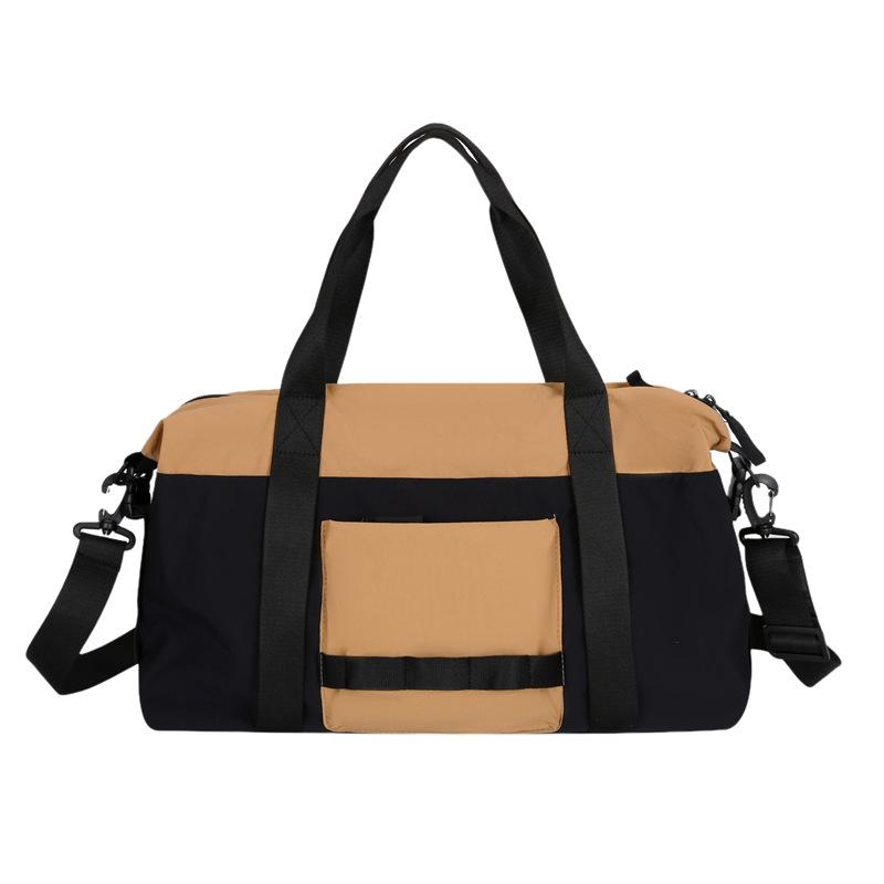 Color Block Fitness Bag Short-Distance Travel Bag Lightweight Storage Sports Bag