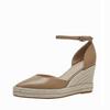 Slingback klack kilklackar sandaler ankelrem dam espadrillos sandaler pumps komfort csauala skor bohemisk stil