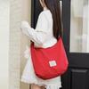 Simple Polka Dot Canvas Bag New Large-capacity Shoulder Messenger Bag Niche Commuter Tote Bag