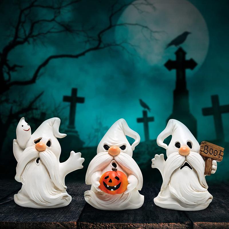 New Halloween Cute Ghost Dwarf Creative Party Decoration Courtyard Resin Crafts Ornaments Home Party Decoration Supplies