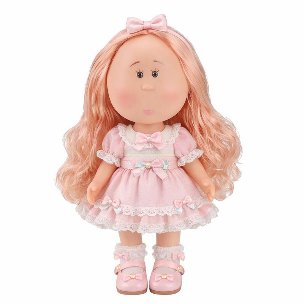 Fashion Curly Hair 24Cm Bean Eye Vinyl Doll Dark Skin Dress Up Mia Potato Dolls 24Cm Movable Action Figure Body Diy Toys