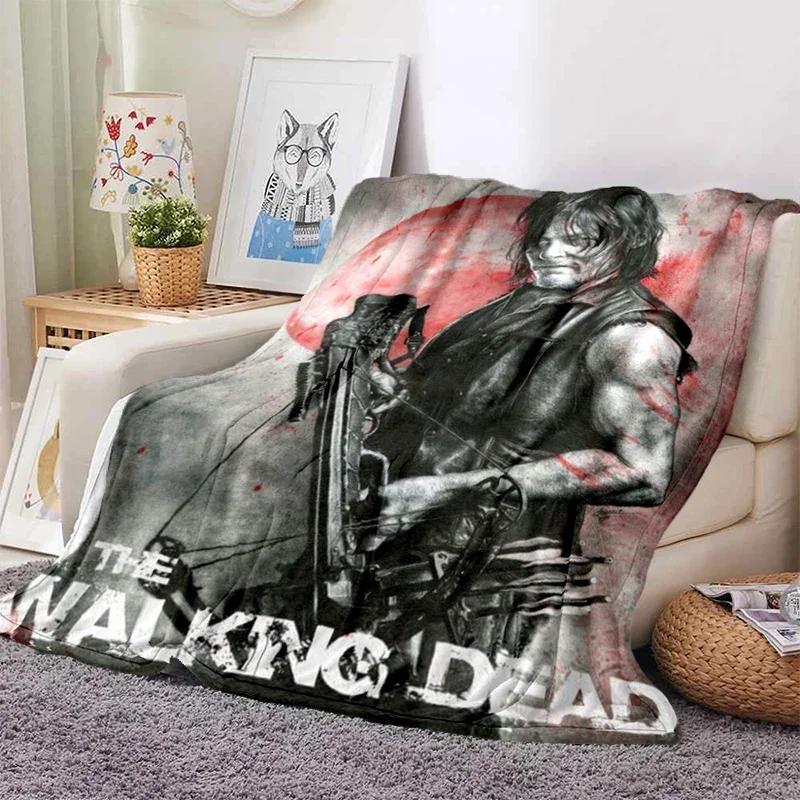 Drama The Walking Dead Series Soft Throw Blanket Zombie Movie Printed Bedspread Sofa  Couch Camping Cover Home Decor
