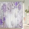 Tenda da bagno 3D con stampa di bellissimi fiori europei, tenda da doccia impermeabile in poliestere, tenda decorativa per la casa con ganci