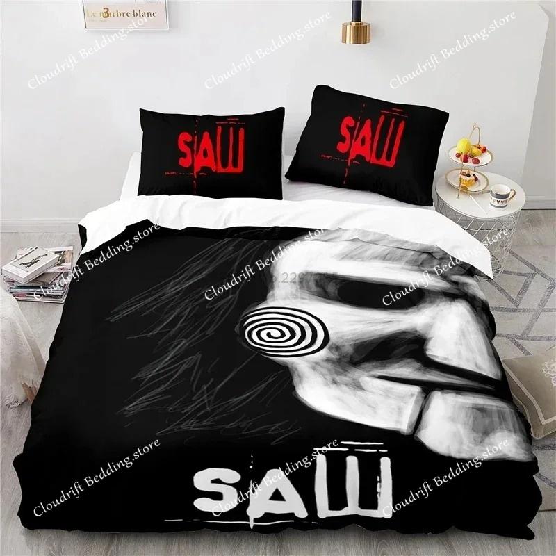 Horror Saw Movie Bedding Set 3D Duvet Cover Pillowcase Comforter Bedclothes Queen King Size Drop Shipping Duvet Cover Bed Set