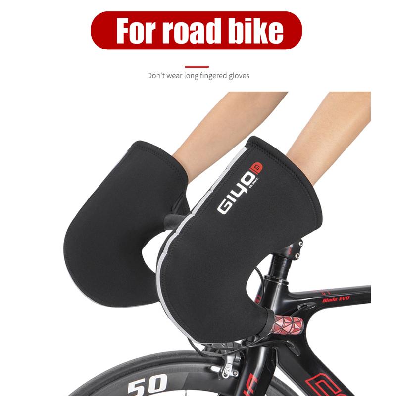 

GIYO Winter Warm Cycling Gloves Windproof Rainproof Handlebar covers MTB hand cover Road Bike Gloves Mitts For Bicycle WG-01R (for Road)