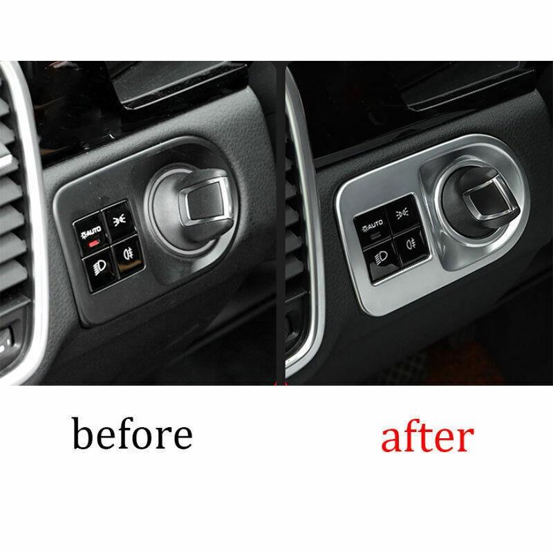 Headlight Switch Control Frame Trim 1* For Porsche Cayenne 2018-2021 Matt Silver