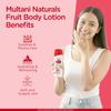 Multani Natural Fruit Body Lotion Pack of 2 100ml Each Quick Absorbing Non Sticky Face Body Hands Moisturizer Glowing Skin Hydration Care
