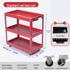 Multifunctional Three-Layer Mobile Tool Cart for Auto Repair and Home Use