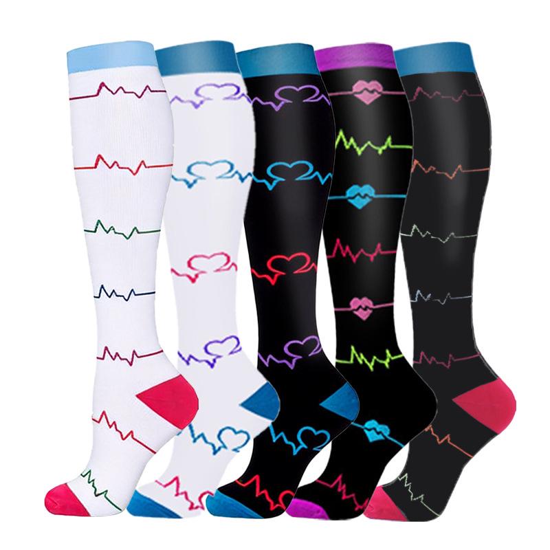 Unisex 6 Paar Kompressionssocken-Set zum Laufen & Radfahren