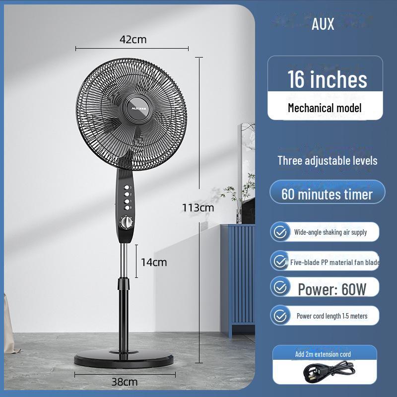 Remote Controlled Quiet Oscillating Floor Fan for Home or Office