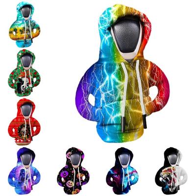 Housse Douce pour Levier de Vitesse à Capuche Coutures Colorées Housse de Levier Nouveau Design Décoration de Poignée de Levier de Vitesse