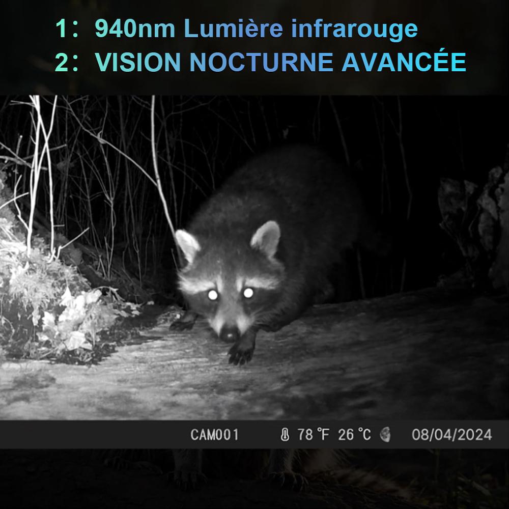 Mini Hunting Camera 4K 16MP with 2" TFT Screen IBEAFILLY , Night Vision, 940nm IR LED