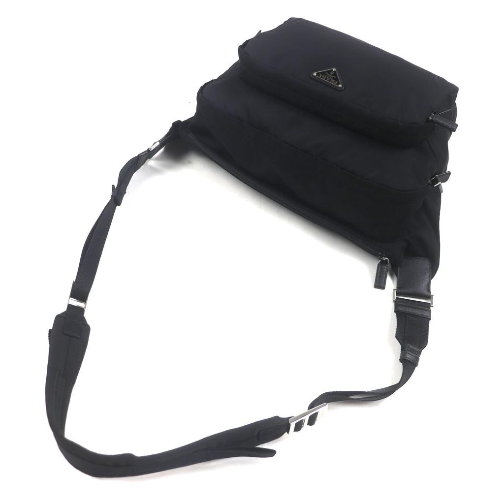 PRADA Shoulder Bag Testo Montagna black Test mens 2VH021 Used