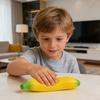 Banana Squeeze Toy Soft Stress Relief Toy for Kids Adults Stretchable Banana Fidget Toy for Concentration And Relaxation At Work School