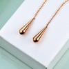 Simple Geometric Long Water Drop Earrings - European & American Fashion