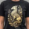 Griffin Emblem Shirt Comfort Colors, Medieval Heraldic Graphic Tee, Gothic Botanical Mythology Apparel