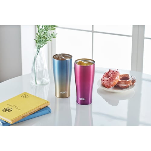 Thermos Vacuum Insulated Tumbler 420ml Blue Gradient Dishwasher Safe Thermos Structure Heat/Cold JDE-422LTD BL-G