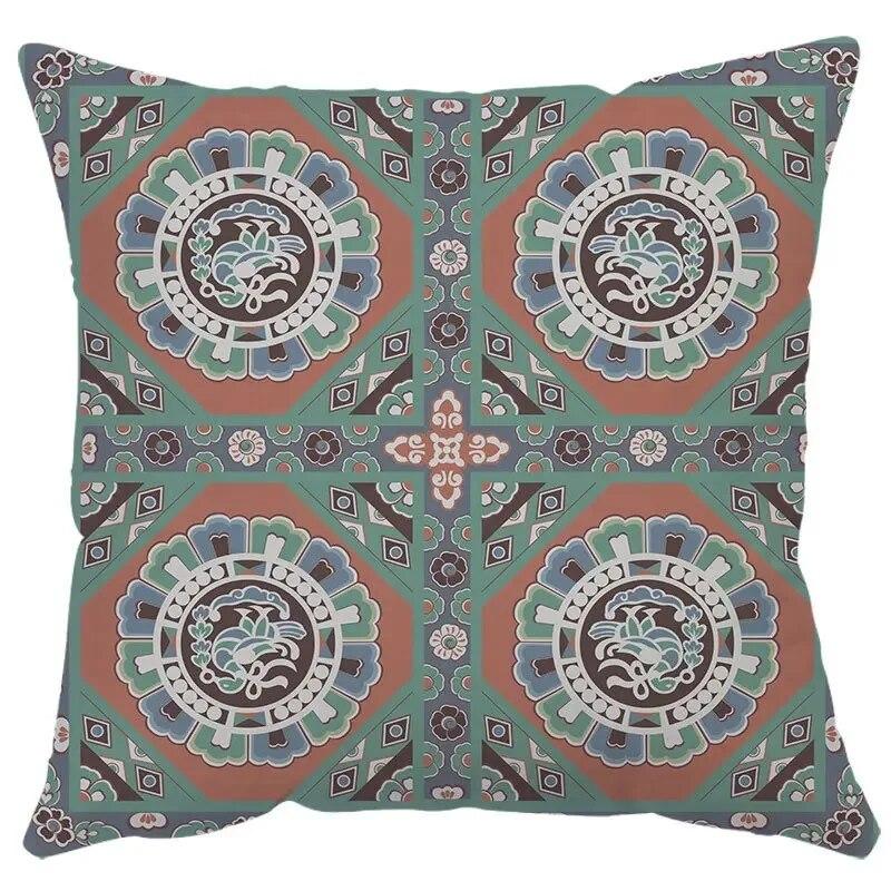

Этническая наволочка в стиле бохо с абстрактным геометрическим рисунком для спальни, садового кресла, наволочка, Мандала, Роскошная наволочка для гостиной 40x40cm