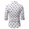 Polka Dot Star Printing  Dress Shirt for Men's Button Down Long Sleeve Casual Business Shirts