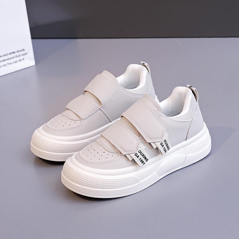 Velcro shoes cream bread shoes spring and summer new casual sneakers Q