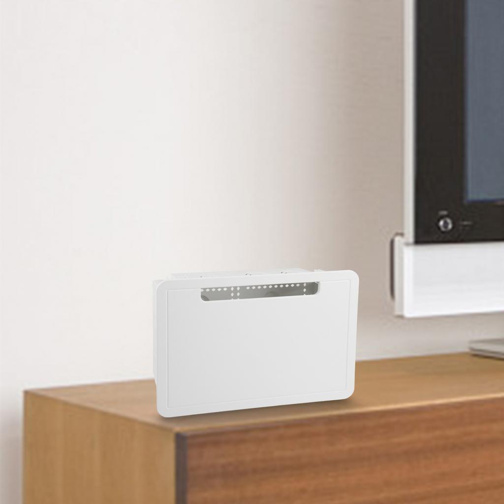 Recessed TV Outlet Box with Cable Management for Home Entertainment Systems