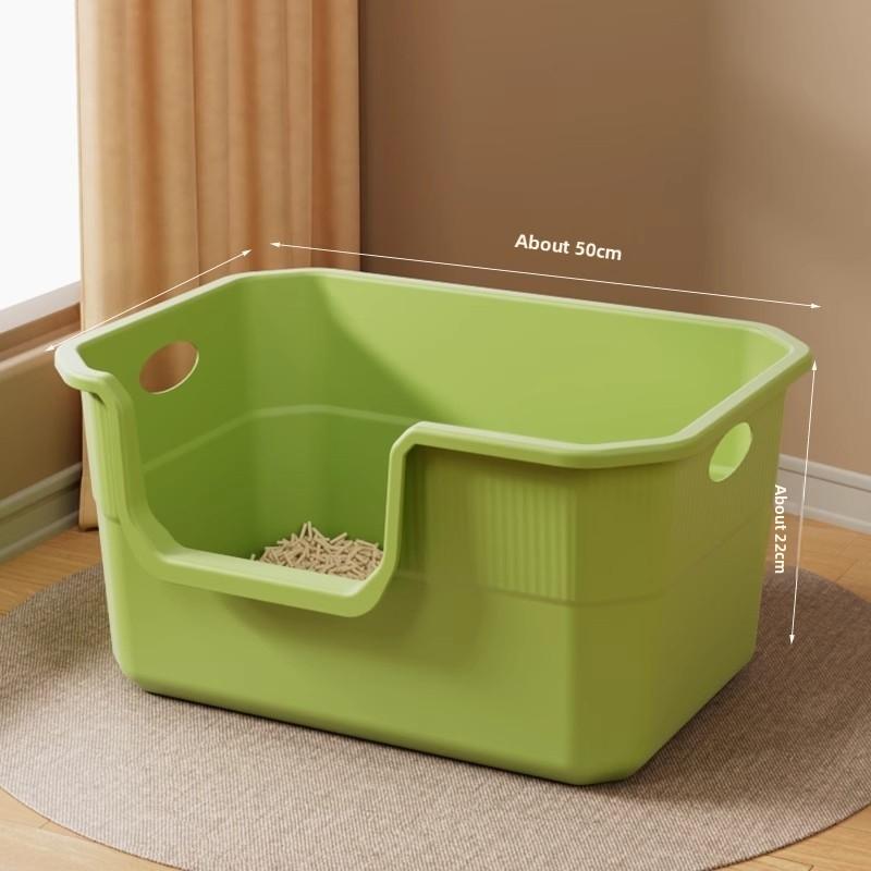 Extra Large Open-Top Litter Box Anti-Spla Giant Size Toilet for S Pet Supplies Sand Pan Special Large Size