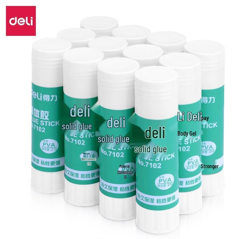 Deli 21g PVA Solid Glue Sticks, 36-Pack