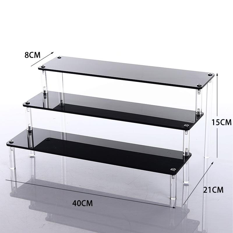 Clear Acrylic Tiered Display Stand for Figurines, Dolls & Jewelry