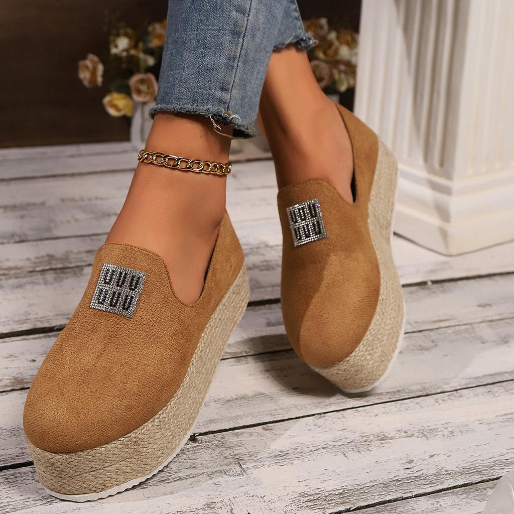 Large Size Casual Single Shoes Women's Spring and Autumn New Muffin Bottom Hemp Rope Canvas Shoes Wish Source