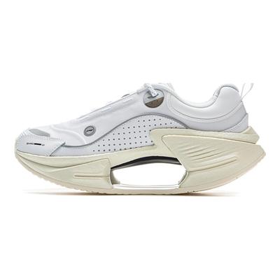 Li Ning Absolute Shadow CRC 2.0 Reflektierend Trend Sport Stoßdämpfung Rebound Low Top Laufschuhe Herren Sneaker Standard-Weiß AZGV035-1