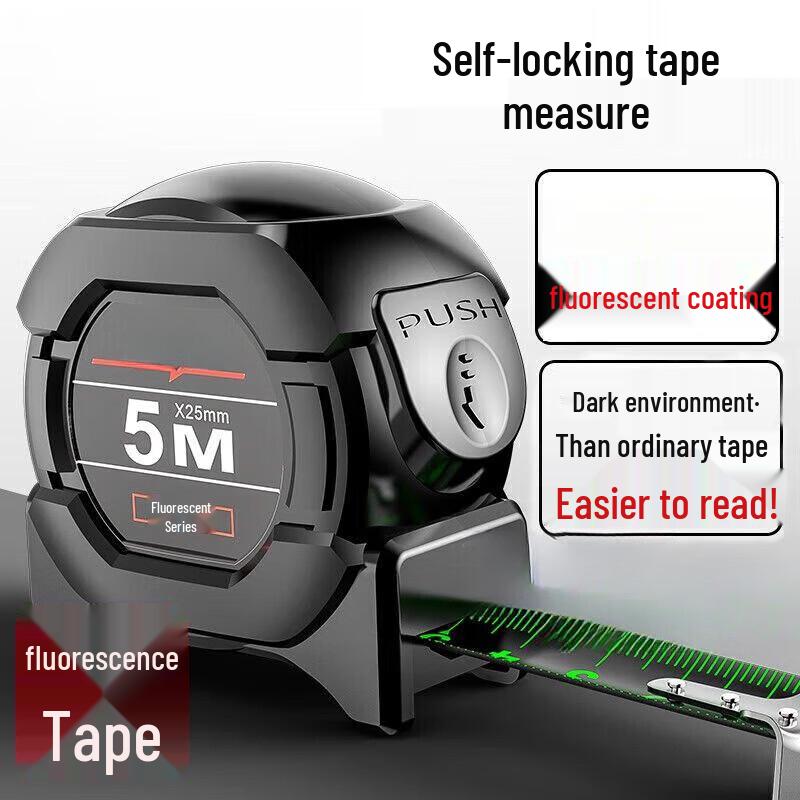 Kujucun Self-Locking Fluorescent Tape Measure