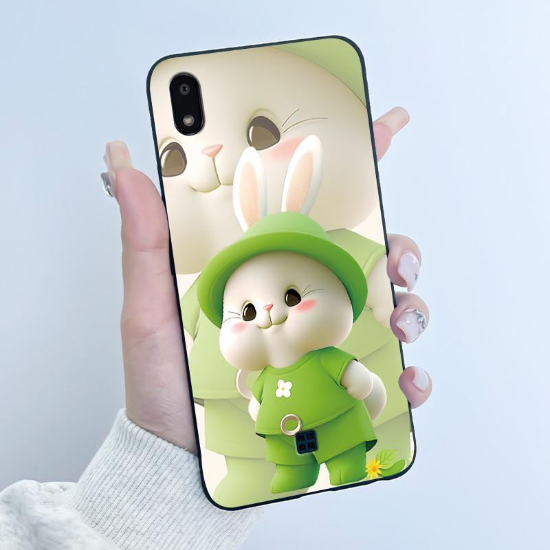 Case For LG K20 2019 Casing Cute Love Rabbit Funny Cartoon Ultra Slim TPU Black Silicone Soft Case For LG K20 (2019) Phone Cover