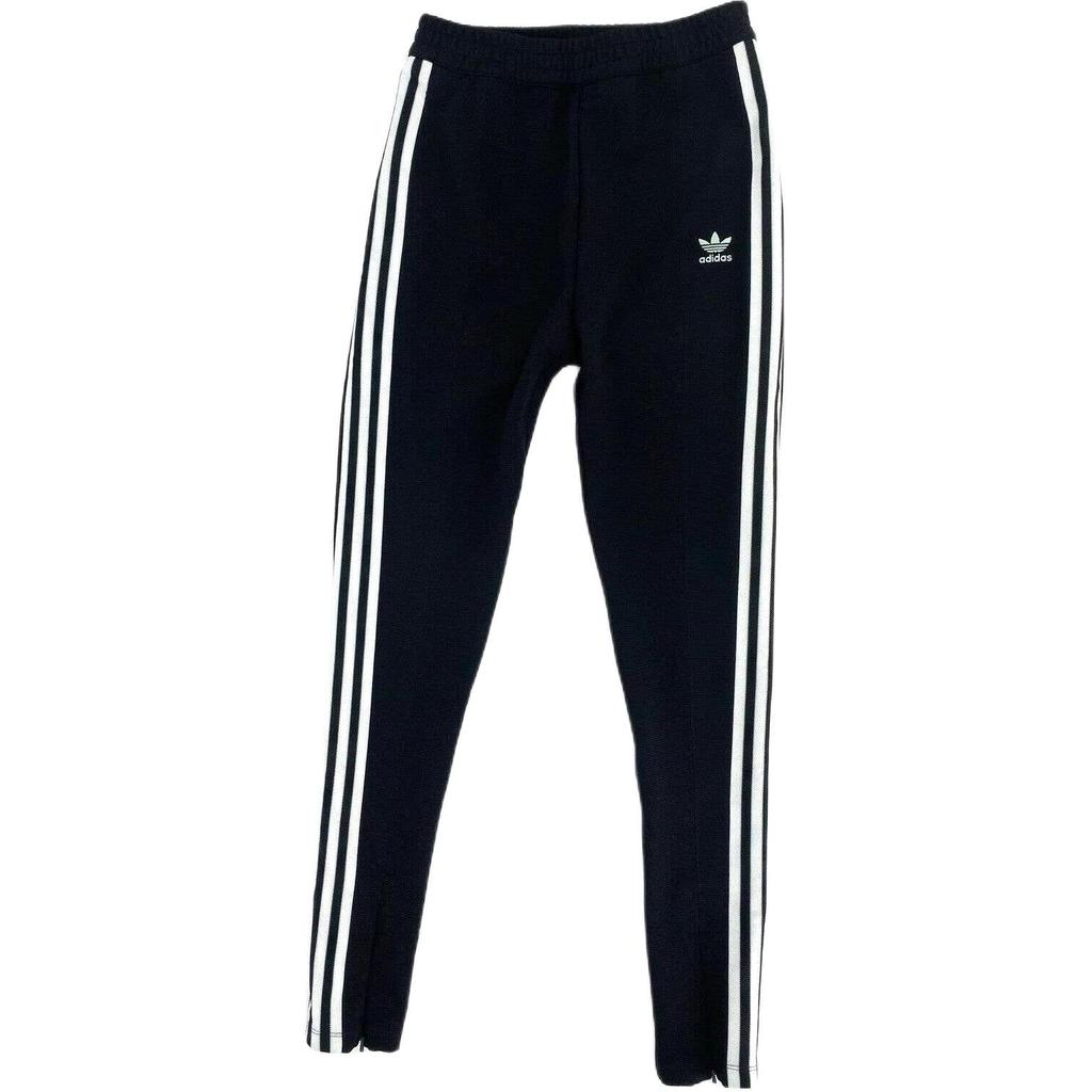 adidas Originals Logo Print Gerade Beine Vintage Sport Bequem Lässig Hosen Damen Unterteile Schwarz DH4237