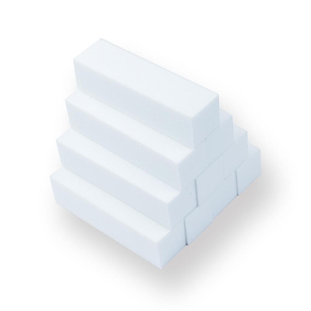 White Tofu High Foaming Buffing Block for Nail Shaping and Polishing