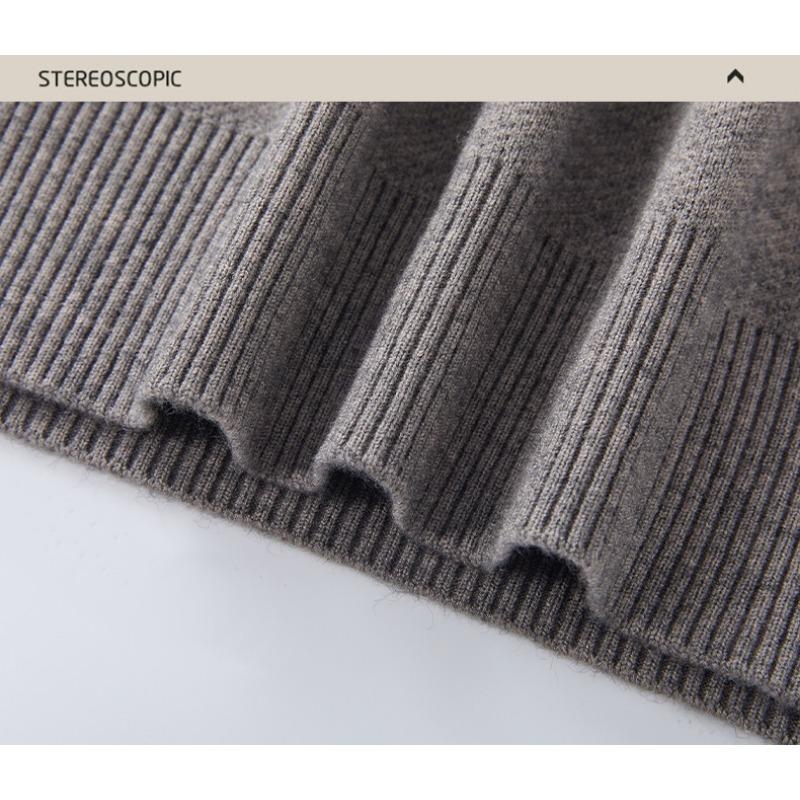 Men S Thick Knit Sweater Business Casual Long Sleeve Crew Neck Pullover