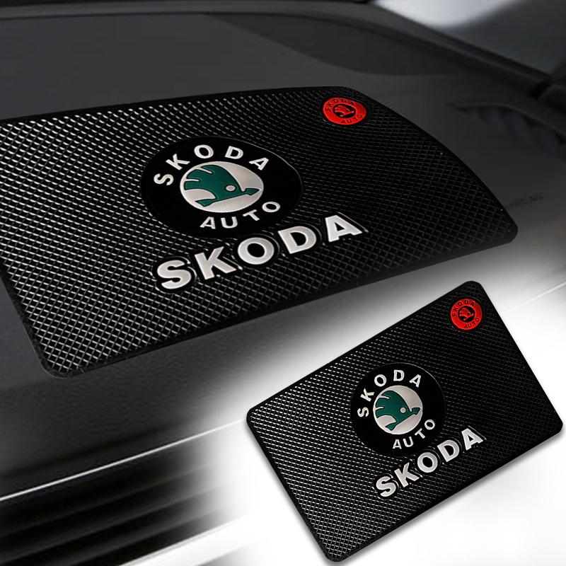 CUCB7 1pcs Car Dashboard Sticky Anti-Slip Mat Non-Slip Sticky Pad for Skodas Octavia Kodiaq Fabia Rapid Superb A5 A7 2 Kamiq Karoq
