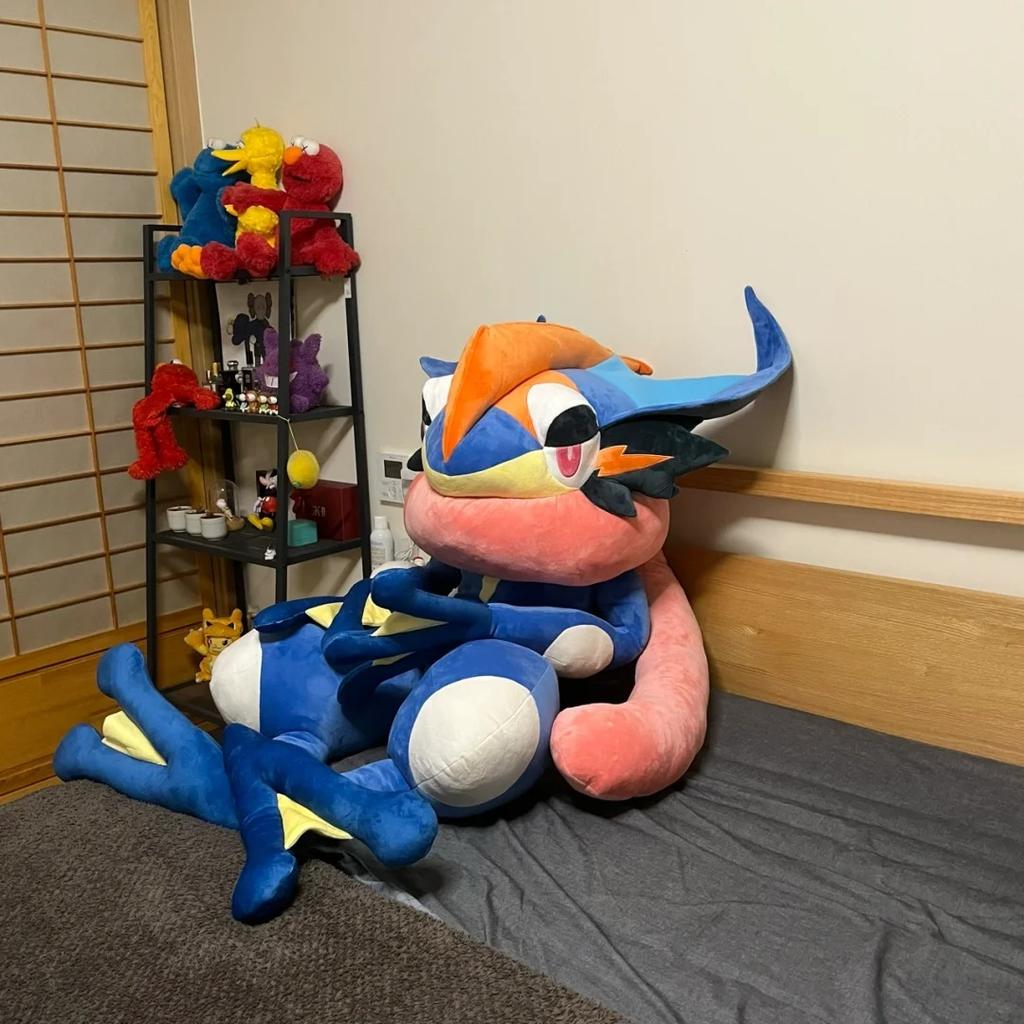 150Cm 70Cm Pokemon Plush Toys Greninja Plush Greninja Dolls Figurine Soft Plushie Doll Model Collection Toys Kids Christmas Gift