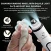 2 LED Light Dog Nail Grinder 3-Speed Pet Grooming Trimme Electric Pet Nail Grinder  For Dogs Cats