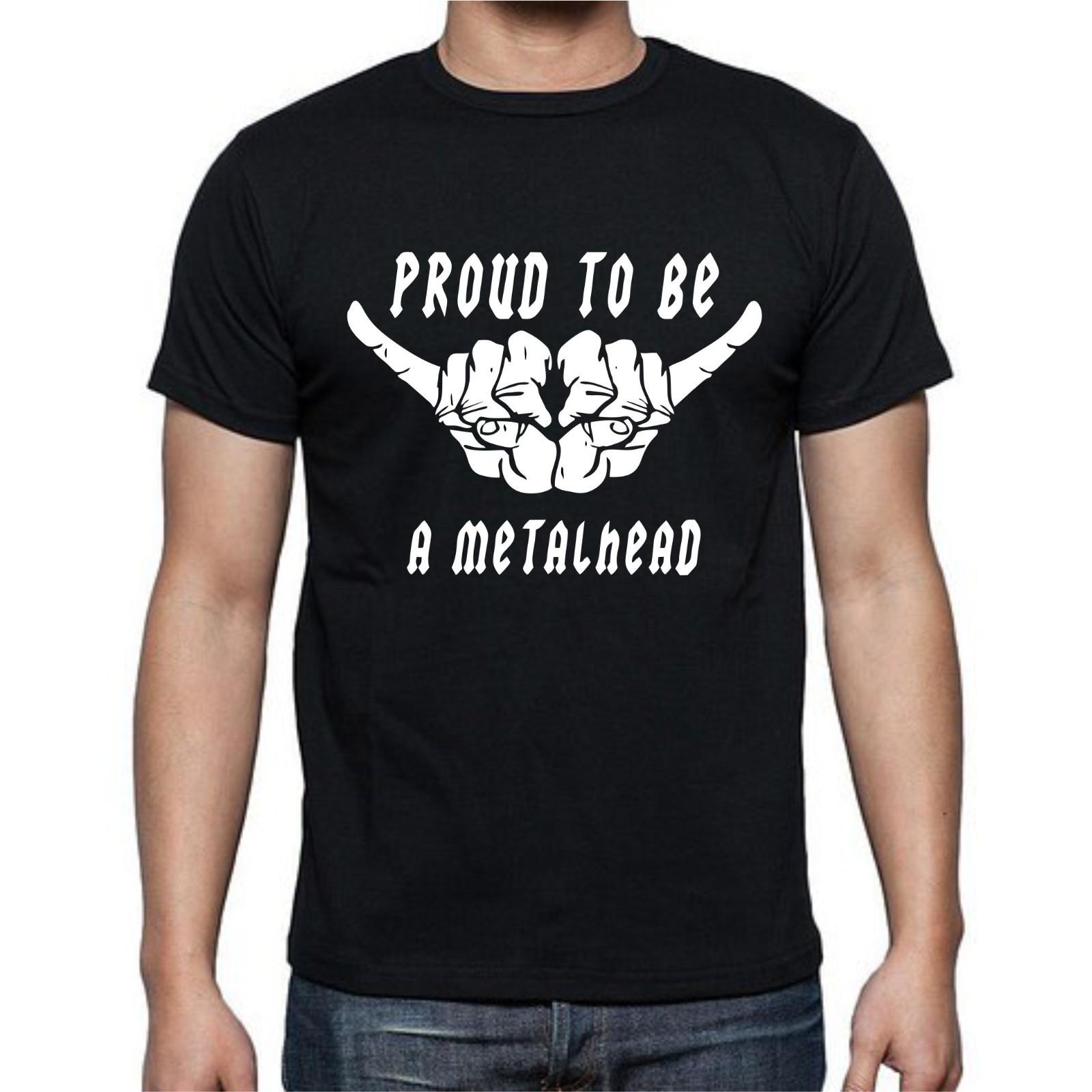 Proud To Be A Metal Head Rock On T Shirt Mens Womens Tees Top tee 4XL