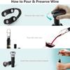 Wine Opener Set, Battery Operated Wine Bottle Corkscrew Opener with Foil , Wine Aerator Pourer, Vacuum Stoppers, Reusable Wine B